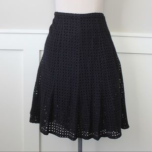 Black eyelet investments aline skirt